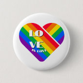 Rainbow-Herztasten Button (Vorderseite)