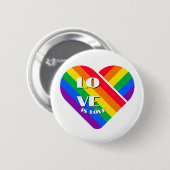 Rainbow-Herztasten Button (Vorne & Hinten)