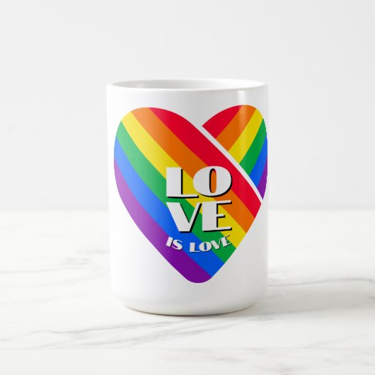 Rainbow-Herztasten Kaffeetasse (Mittel)