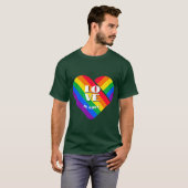 Rainbow-Herztasten T-Shirt (Vorne ganz)