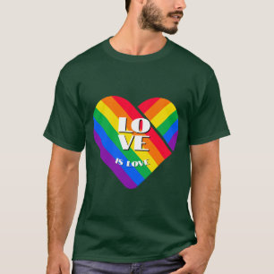 Rainbow-Herztasten T-Shirt