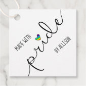 Rainbow Herztypografie aus Pride-Geschenketiketten Geschenkanhänger (Vorderseite)