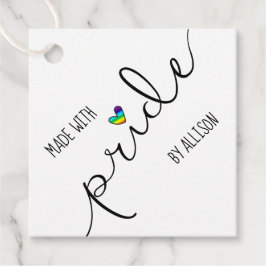 Rainbow Herztypografie aus Pride-Geschenketiketten Geschenkanhänger