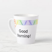 Rainbow Heve Wave Personalisierte Latte Tasse (Linke Ecke)