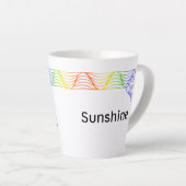 Rainbow Heve Wave Personalisierte Latte Tasse (Rechte Ecke)
