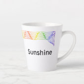 Rainbow Heve Wave Personalisierte Latte Tasse (Rechts)