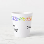Rainbow Heve Wave Personalisierte Latte Tasse (Vorderseite)