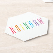 RAINBOW Hexagon Paper Untersetzer (angewinkelt)