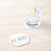 RAINBOW Hexagon Paper Untersetzer (Vor Ort)