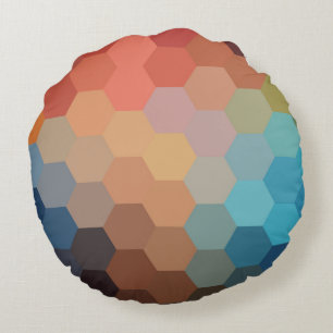 Rainbow Hexagon Zickzack Pattern Throw Kissen