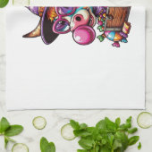 Rainbow Highland Cow Halloween Geschirrtuch (Gefaltet)