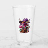 Rainbow Highland Cow Halloween Glas (Vorderseite)