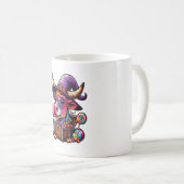 Rainbow Highland Cow Halloween Kaffeetasse (VorderseiteRechts)