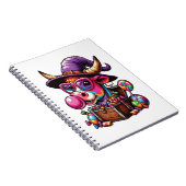 Rainbow Highland Cow Halloween Notizblock (Rechte Seite)