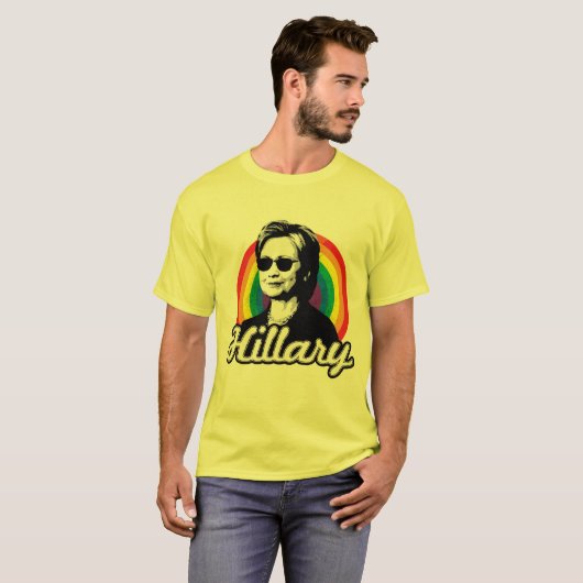 Rainbow Hillary Clinton 2016 - Cool Clinton - LGB T-Shirt (Vorne ganz)