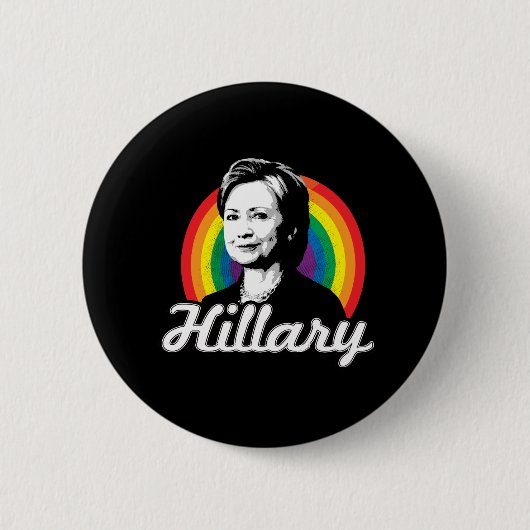 Rainbow Hillary - LGBT-Politik - Button (Vorderseite)