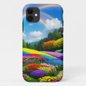 Rainbow Hills and Blume Zwei Case-Mate iPhone Hülle (Rückseite)