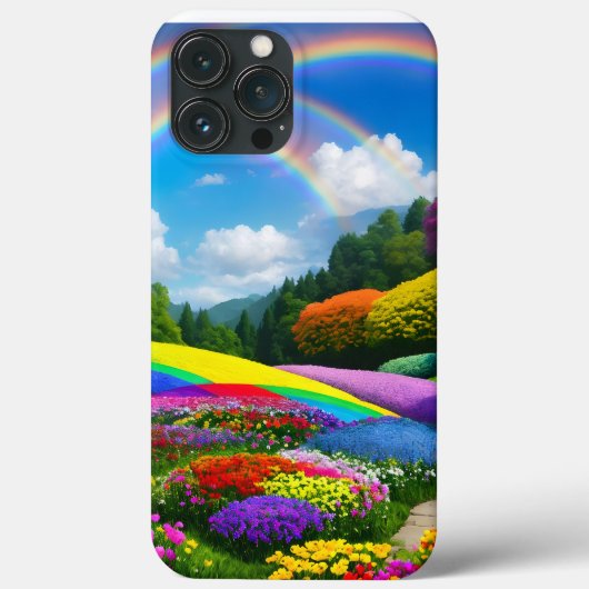 Rainbow Hills and Blume Zwei Case-Mate iPhone Hülle (Rückseite)