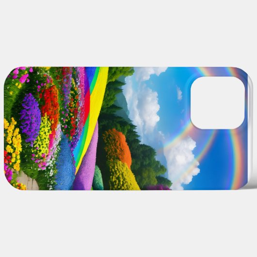 Rainbow Hills and Blume Zwei Case-Mate iPhone Hülle (Rückseite (Horizontal))