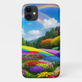 Rainbow Hills and Blume Zwei Case-Mate iPhone Hülle (Rückseite)