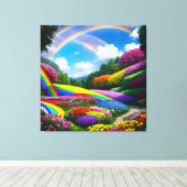 Rainbow Hills and Blume Zwei Leinwanddruck (Insitu (Holzboden))