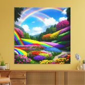 Rainbow Hills and Blume Zwei Leinwanddruck (Insitu (Wohnzimmer))