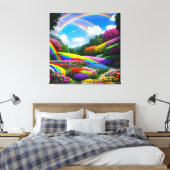 Rainbow Hills and Blume Zwei Leinwanddruck (Insitu (Schlafzimmer))