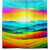 Rainbow Hills Duschvorhang (Vorderseite)