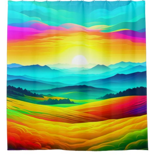 Rainbow Hills Duschvorhang (Vorderseite)