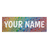 Rainbow-Hintergrund - Anpassen Sie Ihren eigenen Namenschild (Vorderseite)