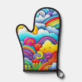 Rainbow-Hintergründe Ofenhandschuh (Vorderseite)