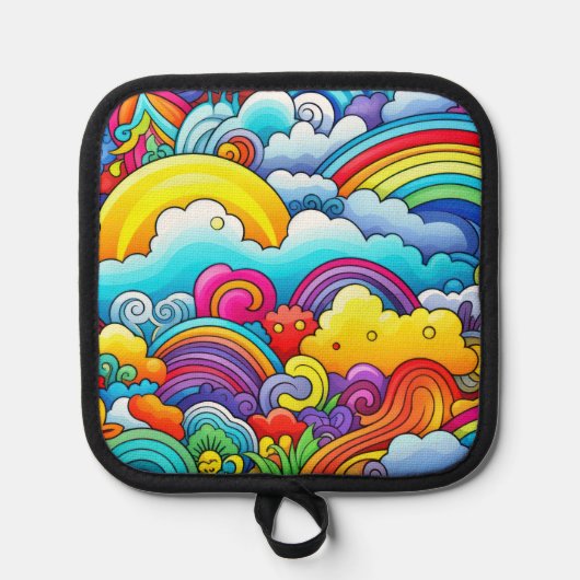 Rainbow-Hintergründe Topflappen (Vorderseite)