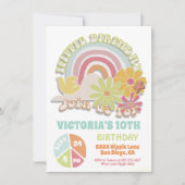Rainbow Hippie Birthday Party Einladung (Vorderseite)