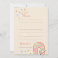 Rainbow Hippie Birthday Time Capsul Message Card
