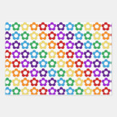 Rainbow-Hippie-Blume Geschenkpapier Set (Vorderseite 2)