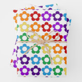 Rainbow-Hippie-Blume Geschenkpapier Set (Beispiel)