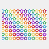 Rainbow-Hippie-Blume Geschenkpapier Set (Vorderseite)