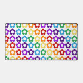 Rainbow-Hippie-Blume Schreibtischunterlage (Vorderseite)