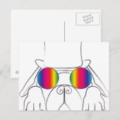 Rainbow Hippie Dog Postkarte (Vorne/Hinten)