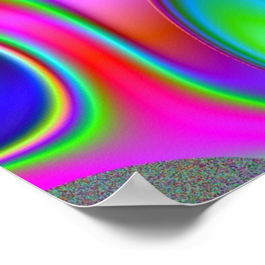 Rainbow Hippie Fraktal Poster (Ecke)