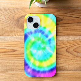 Rainbow Hippie Gefärbte Krawatte iPhone 15 Hülle