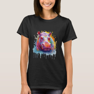 Rainbow Hippo Watercolor Traumstrecke Airolo - Gle T-Shirt