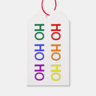 Rainbow Ho Ho Ho Gift Tag Geschenkanhänger