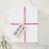 Rainbow Ho Ho Ho Gift Tag Geschenkanhänger (Mit Garn)