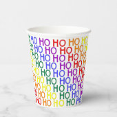 Rainbow Ho Ho Ho Muster Paper Cup Pappbecher (Rechts)