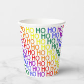 Rainbow Ho Ho Ho Muster Paper Cup Pappbecher (Vorderseite)