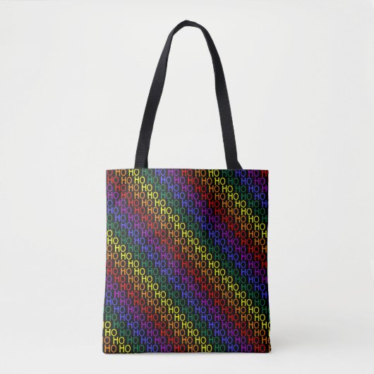 Rainbow Ho Ho Ho Muster Tote Bag Tasche (Vorderseite)
