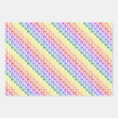 Rainbow Ho Ho Ho Muster Wrapping Paper Set Geschenkpapier Set (Vorderseite 2)