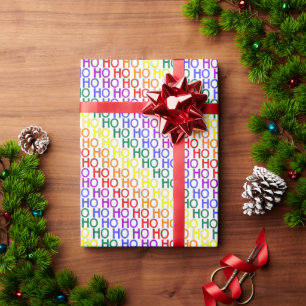 Rainbow Ho Ho Ho Musterpapier Geschenkpapier