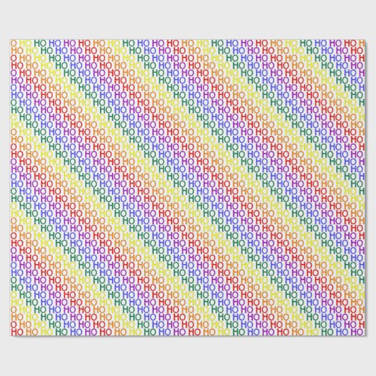 Rainbow Ho Ho Ho Musterpapier Geschenkpapier (Flach)